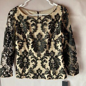 ❤️❤️Adrianna Papell Classic Lace Overlayed Top 8 NWT